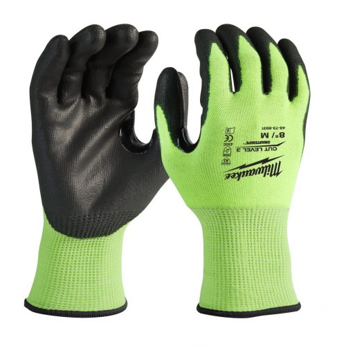 HI-VIS VÁGÁSBIZTOS KESZTYŰ 3/C - M/8 - 12 PÁR 4932492919